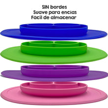 Cargar imagen en el visor de la galería, Bberizos| Plato para Bebé Infantil Silicona Sonrisa Comida Snack Arte