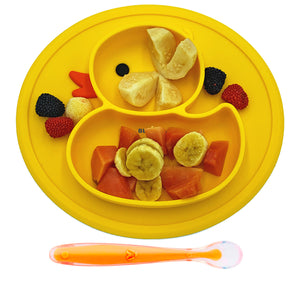 Bberizos|Plato Bebé Infantil Entrenador| Mod Pollito