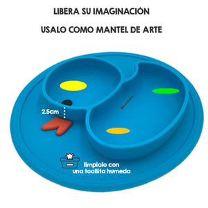 Bberizos|Plato Bebé Infantil Entrenador| Mod Pollito