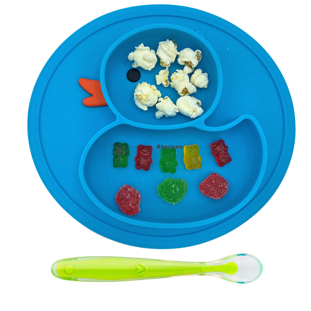 Bberizos|Plato Bebé Infantil Entrenador| Mod Pollito