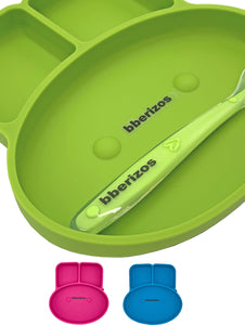 Bberizos| Plato Bebé Infantil Entrenador| Mod Conejo