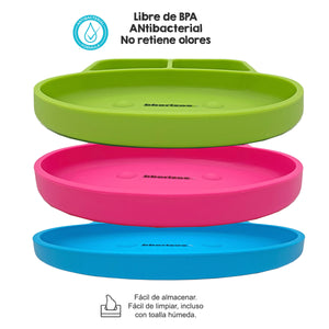 Bberizos| Plato Bebé Infantil Entrenador| Mod Conejo